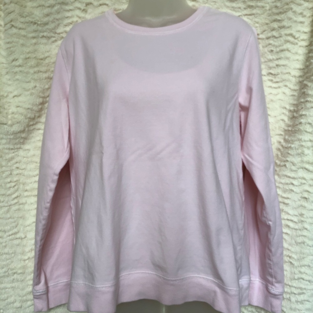 Soma Light Pink Cotton Long Sleeve Tee